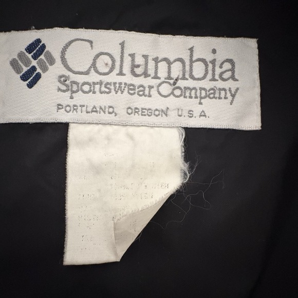 VTG Columbia Sportswear CO Anorak Pullover Jacket Large Gray Purple Black Hood - Picture 13 of 16
